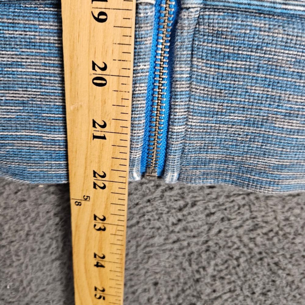 Lululemon Athletica Blue Striped Full Zip Hoodie Women Size 8 Cotton Blend‎ - Picture 3 of 7